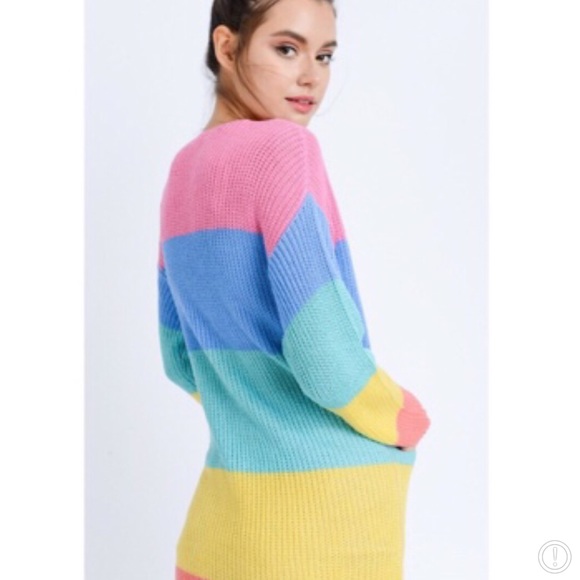 🌈RAINBOW SWEATER SIZES S-M-L NWT🌈 - Picture 2 of 6